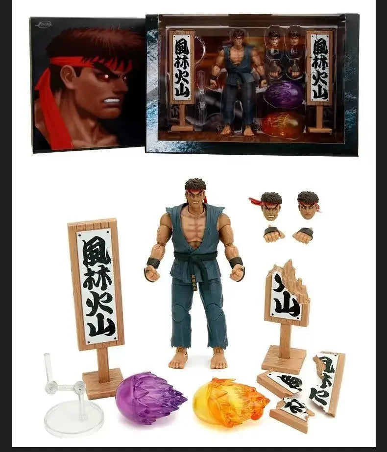 New Jada Street Fighter Figures Hoshi Ryu Action Figure Evil Ryu Figurine Pvc Movable Gk Statue Collection Model Room Toy Gifts