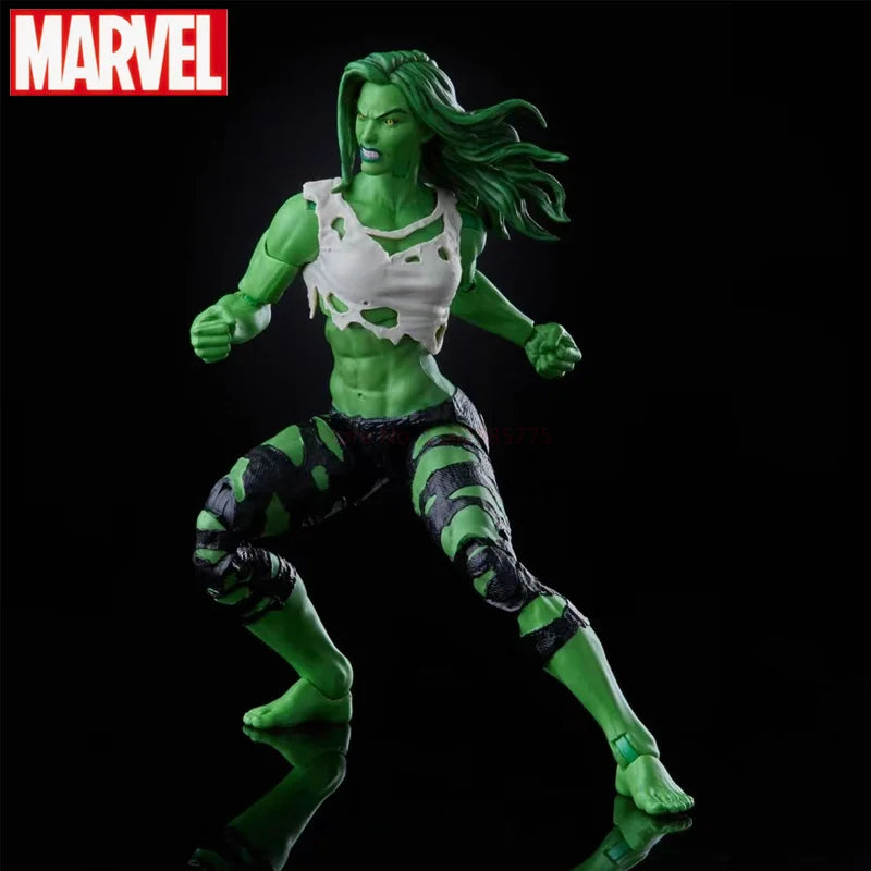 Marvel 6 Inch Original Legends She-Hulk Action Figure Hulkettes Angry Normal Head Version Collectible Model Doll Toys Gifts