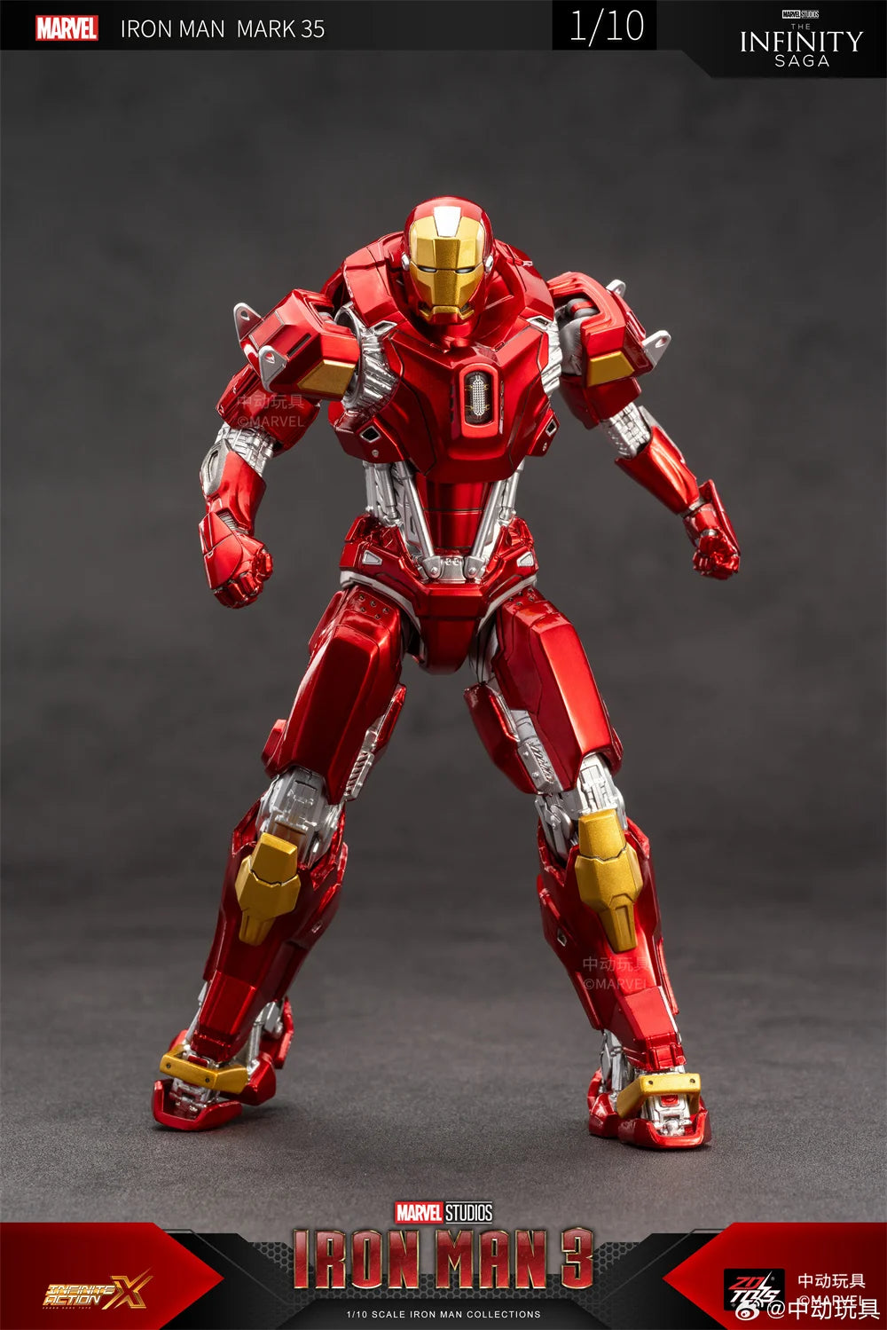 [pre-order] Zdtoys 1/10 Marvel Iron Man Mk35 Model Toy Anime Gift Action Figures Collect Free Shipping Birthday Present