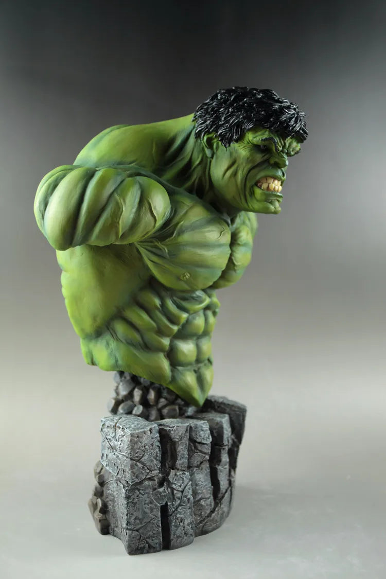 1/3 Superhero Green 34cm Giant Hulk Bust Action Figure Resin Statue Green Man Collection Model Home Decoration Surprise Toy Gift