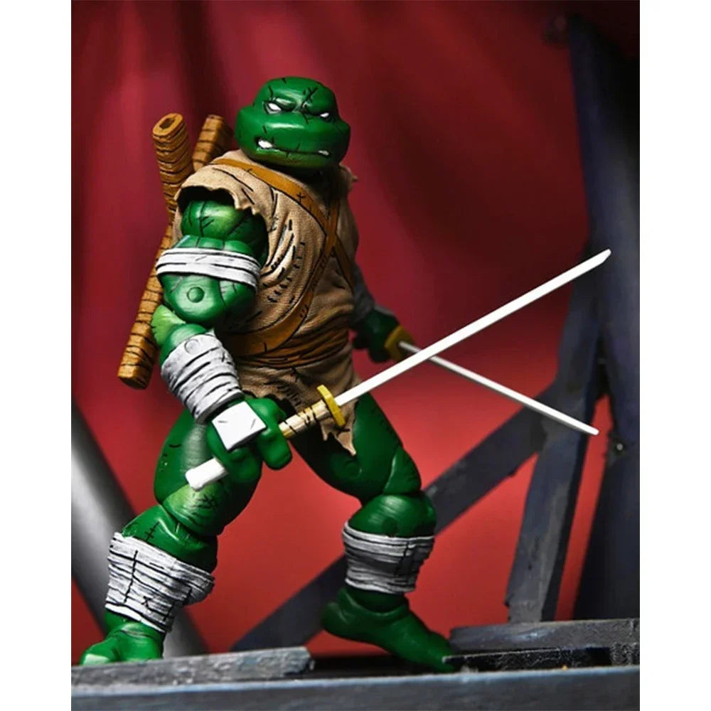 Original In Stock NECA 54372 Teenage Mutant Ninja Turtles Michelangelo The Wanderer Mirage Comics 7 Inch Action Figure Model