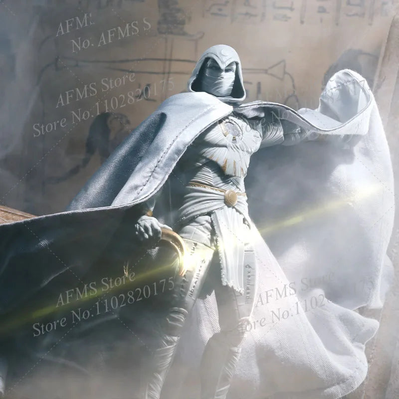 1/12 Scale Collectible Figure Cloak Marvel Hero Moon Knight Marc Spector Cape Clothes Fit 6Inch Men Soldier Action Figure Model