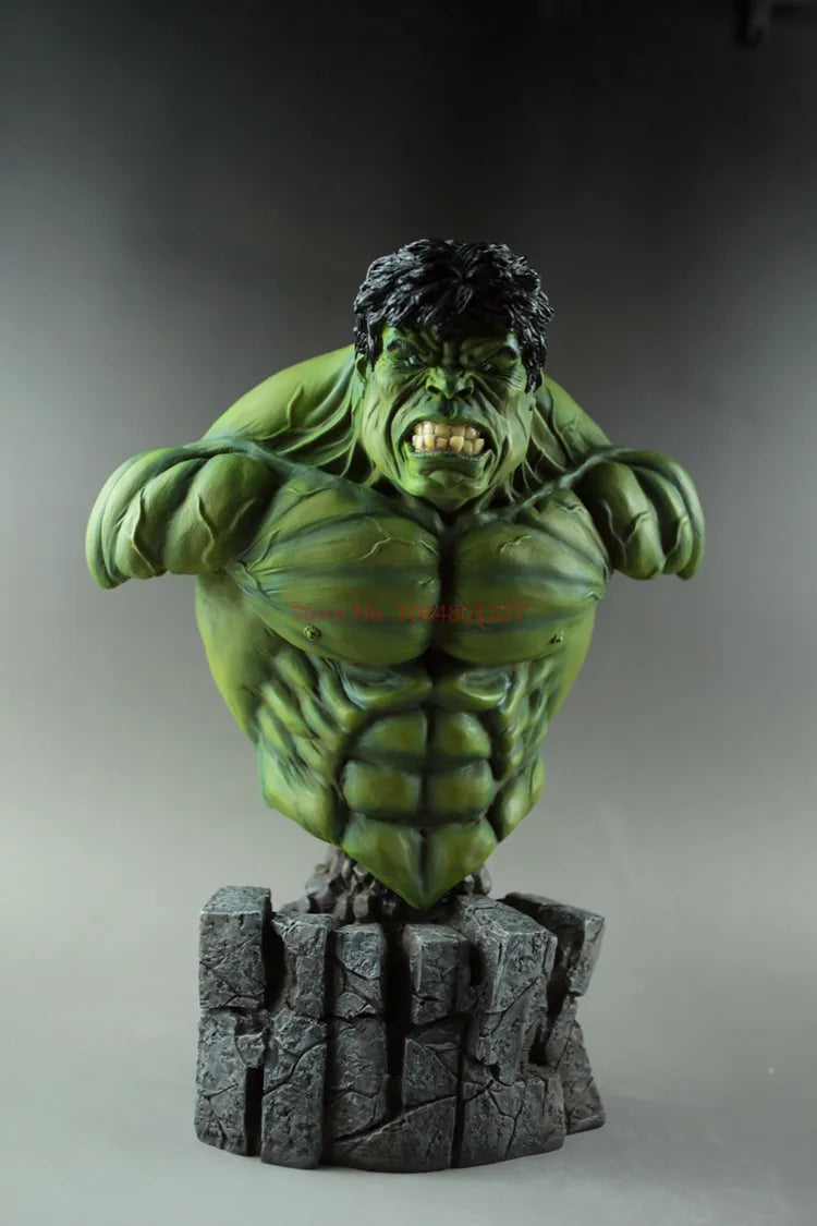 1/3 Superhero Green 34cm Giant Hulk Bust Action Figure Resin Statue Green Man Collection Model Home Decoration Surprise Toy Gift