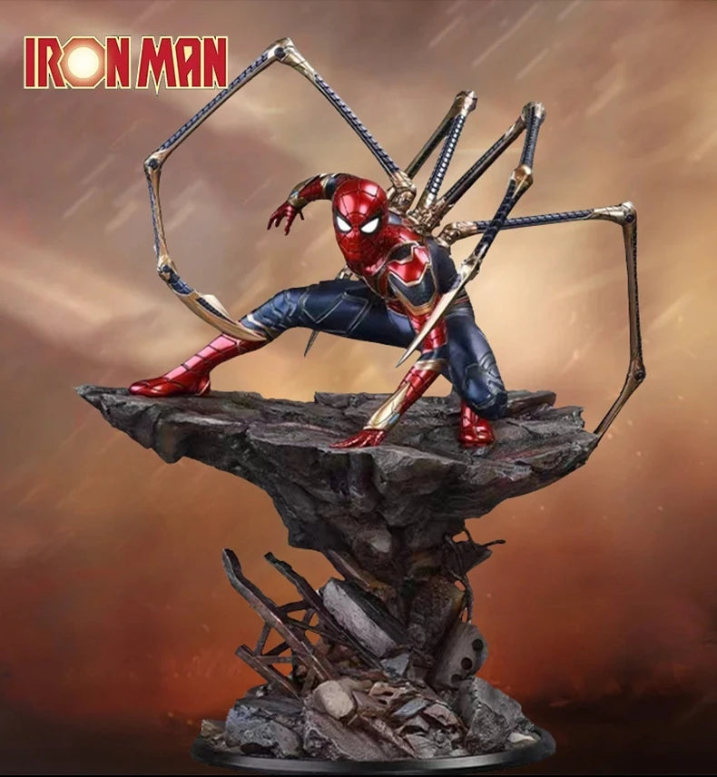 Avengers model series heroes Never return boxed steel Spider-Man statue anime hand toy boy birthday gift tabletop holiday souven