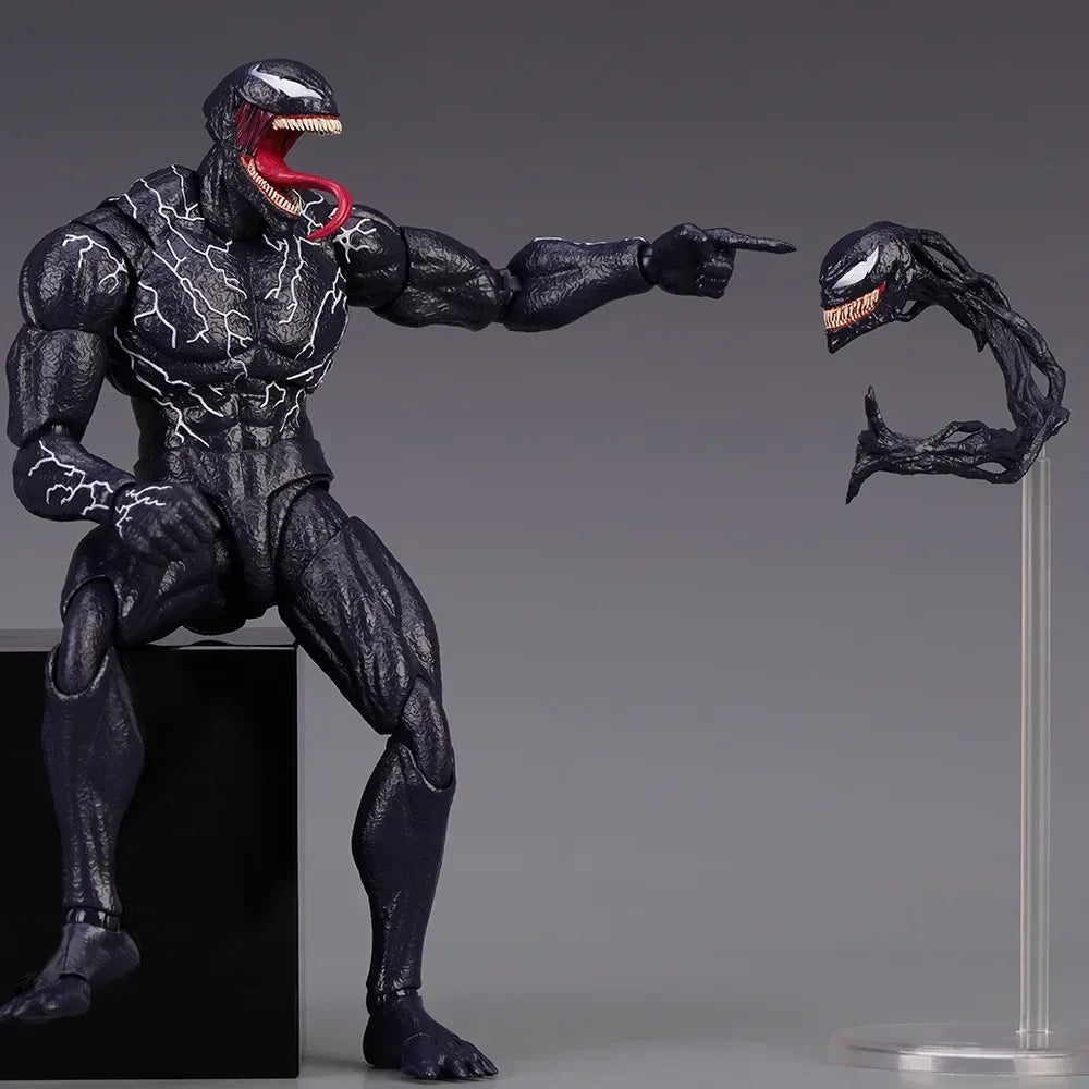 AMAZING YAMAGUCHI Venom Carnage Spider Man legends Action Figure Joint Movable Face Statue Model Doll Collectible kids for Toy