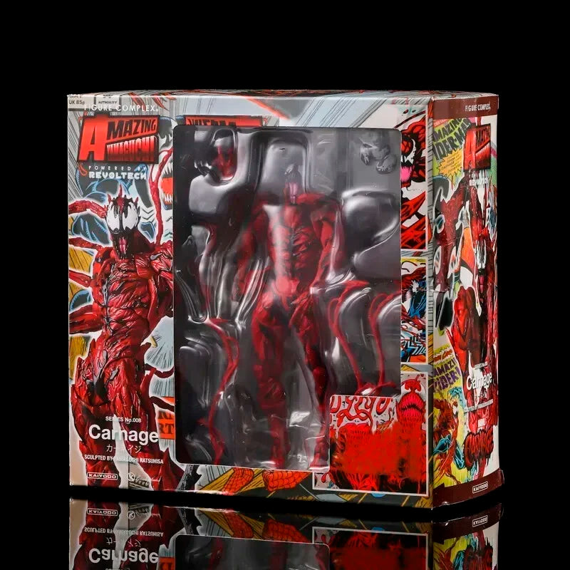 AMAZING YAMAGUCHI Venom Carnage Spider Man legends Action Figure Joint Movable Face Statue Model Doll Collectible kids for Toy