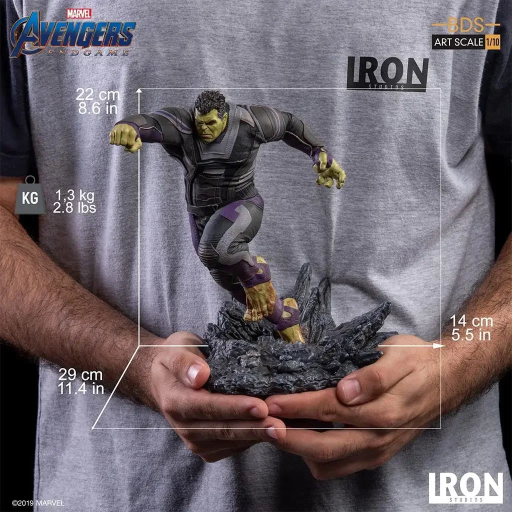 Original Marvel Characters Iron Studios  Avengers 4 The Hulk 1/10 Statue Deluxe Edition Model Figure Desktop Ornaments Collect