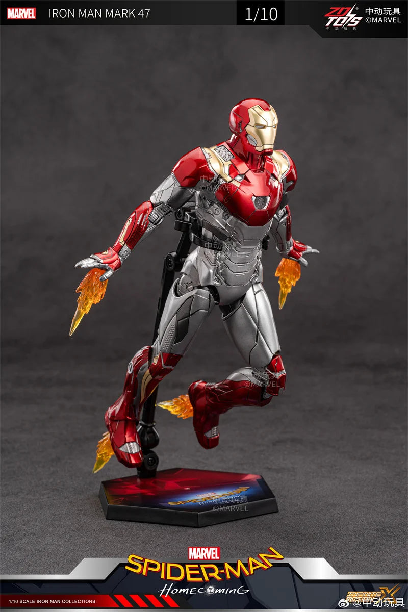 Zdtoys 1/10 Marvel Iron Man Mk47 Model Toy Anime Gift Action Figures Collect Free Shipping Birthday Present