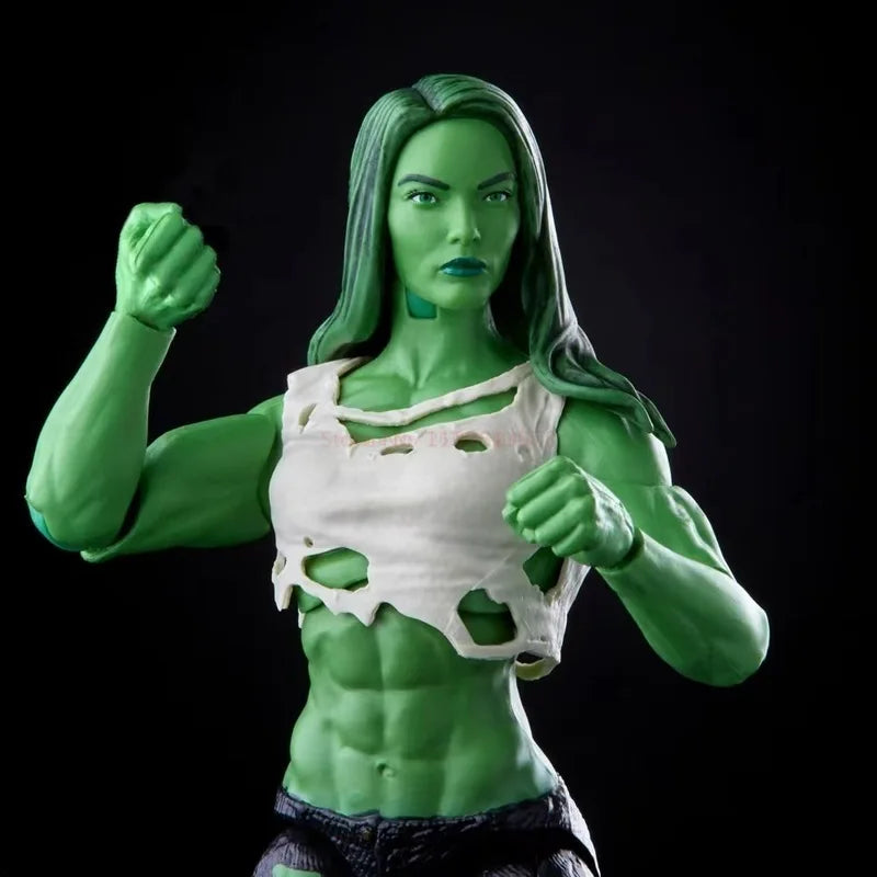 18CM Marvel Legends She-Hulk Hulkettes Action Figure Angry Normal Head Version No Extra Open Hands Models Collectable Toys Doll