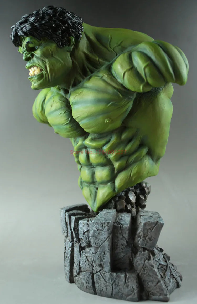 1/3 Superhero Green 34cm Giant Hulk Bust Action Figure Resin Statue Green Man Collection Model Home Decoration Surprise Toy Gift