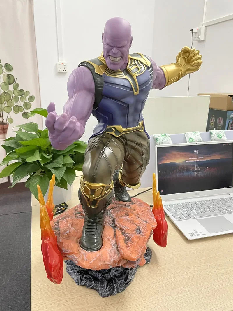 Large Size 1/4 60cm Superhero Green giant Green man Hulk Thanos figure Resin Statue Collection model Home Decoration adult gift