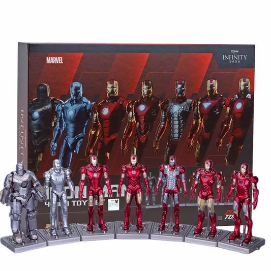 ZD New Iron Man Small Size Model Toys MK1-MK7 Series Exquisite Boxed Figure Collection Decoration Toy Gifts