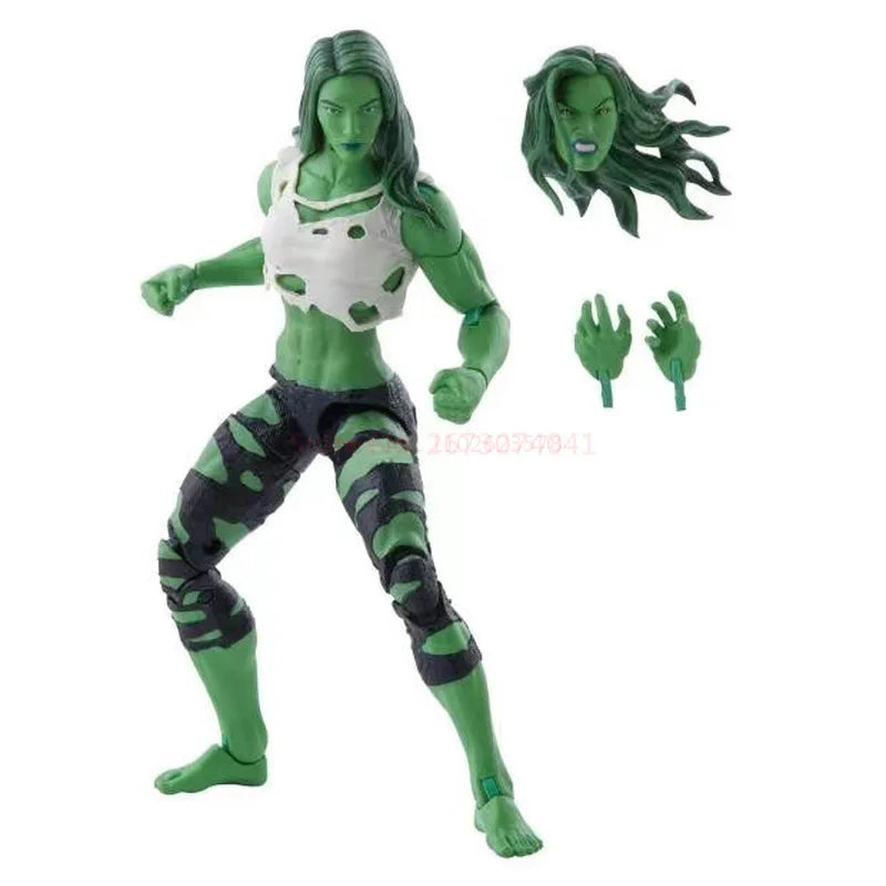 18CM Marvel Legends She-Hulk Hulkettes Action Figure Angry Normal Head Version No Extra Open Hands Models Collectable Toys Doll