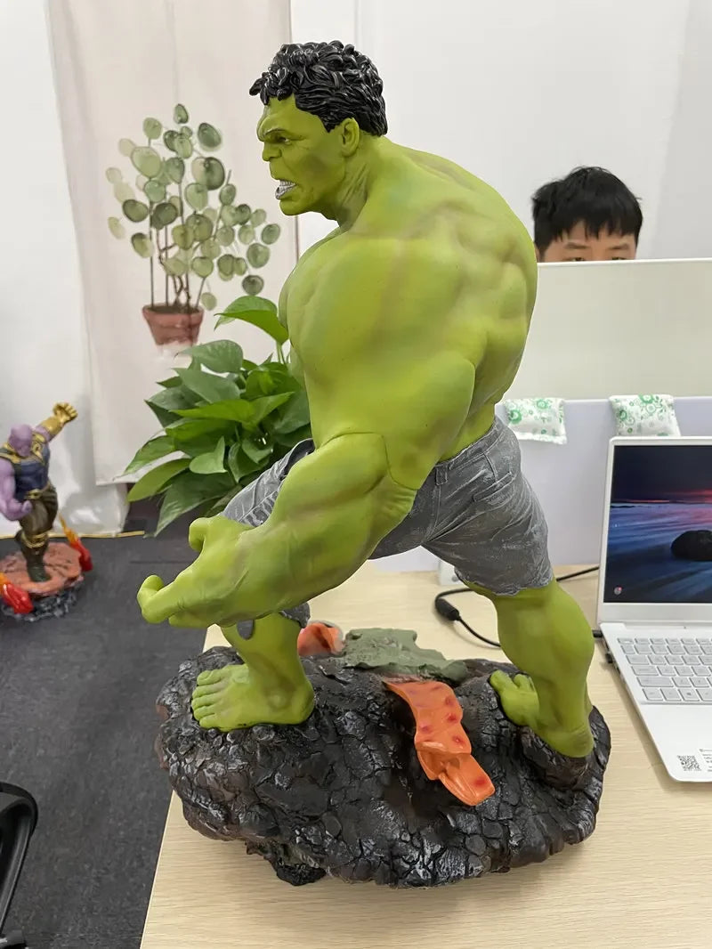 Large Size 1/4 60cm Superhero Green giant Green man Hulk Thanos figure Resin Statue Collection model Home Decoration adult gift