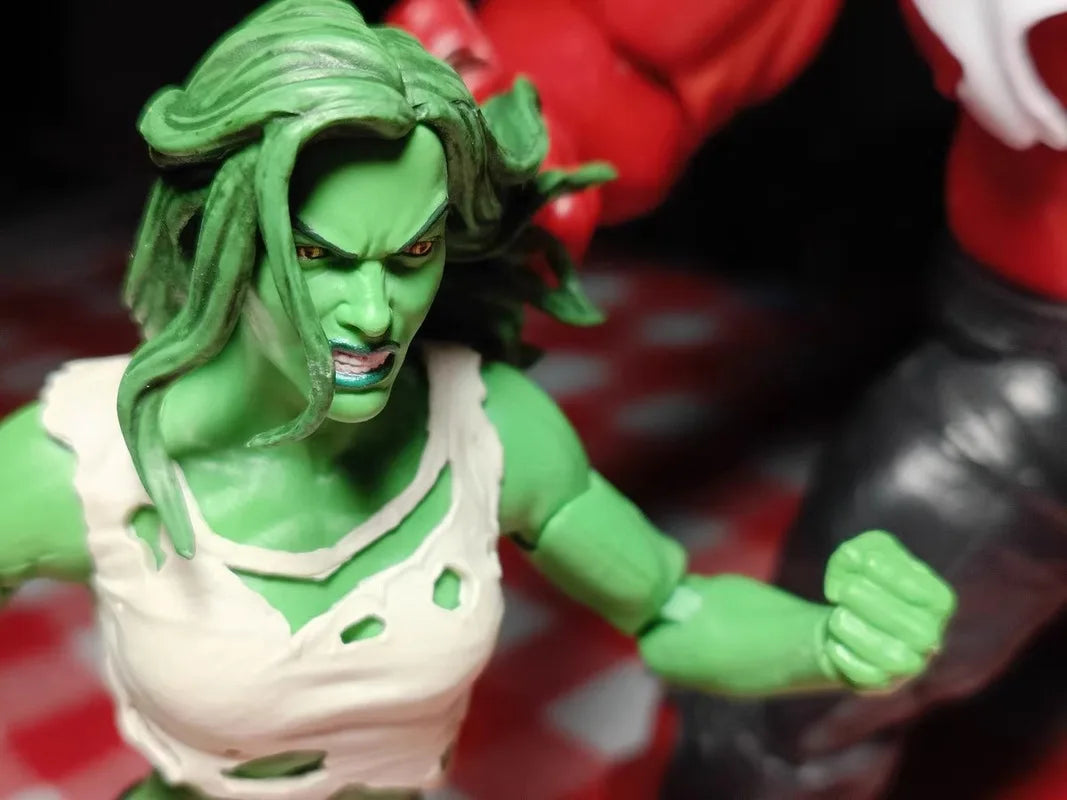 18CM Marvel Legends She-Hulk Hulkettes Action Figure Angry Normal Head Version No Extra Open Hands Models Collectable Toys Doll