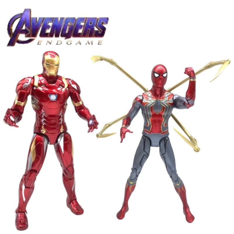 Action Marvel Avengers 4 Iron Man Captain America Spider-Man Thanos action figure model hand action toy