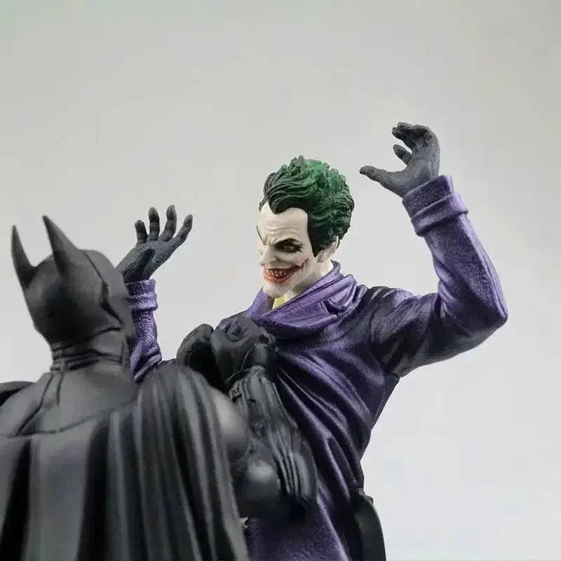 30CM Detective Comics Figure Batman Vs Joker Model Fight Scene Anime Action Collection Room Decoration Holiday Gifts Kids Toys