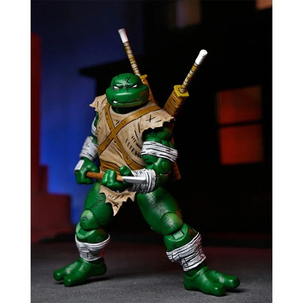 Original In Stock NECA 54372 Teenage Mutant Ninja Turtles Michelangelo The Wanderer Mirage Comics 7 Inch Action Figure Model