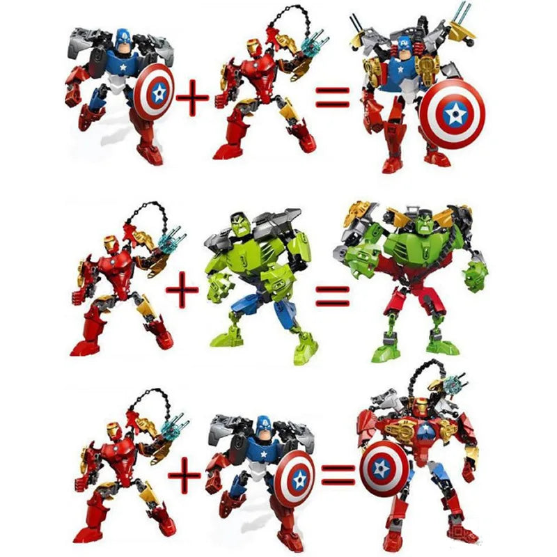 Avengers Superhero Iron Man Batman Hulk Joker Captain America Green Lantern Figures Building Blocks Classic Model Bricks Toys