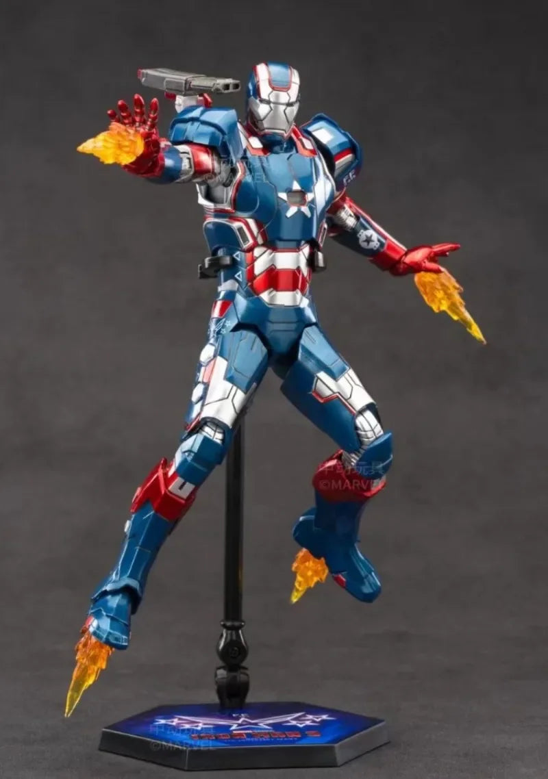 Hot Toys Marvel Iron Man Anime Iron Patriot Action Figures Collection Model Desk Decoration Children Birthday Xmas Gifts