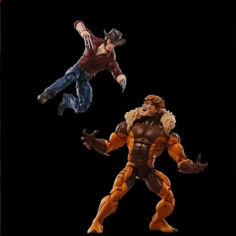 Marvel Legends Series Wolverine 50th Anniversary Marvel'S Logan Vs Sabretooth Collectible 6-Inch Action Figure Gifts Display Toy