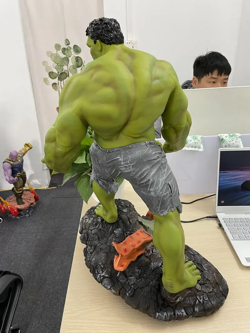 Large Size 1/4 60cm Superhero Green giant Green man Hulk Thanos figure Resin Statue Collection model Home Decoration adult gift