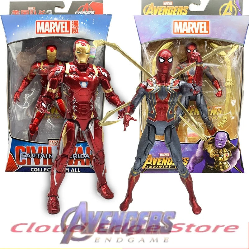 Action Marvel Avengers 4 Iron Man Captain America Spider-Man Thanos action figure model hand action toy