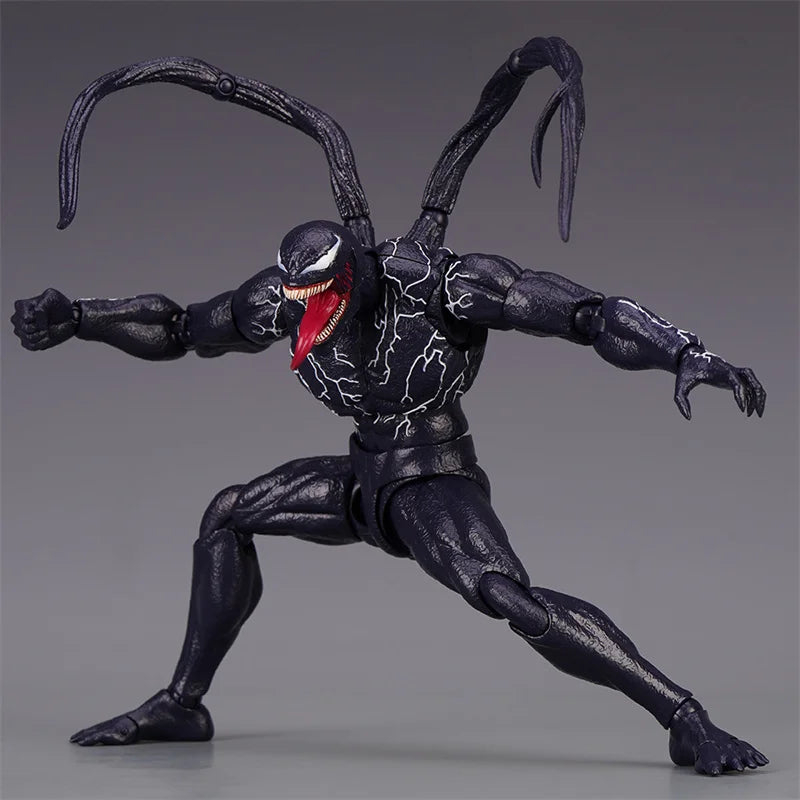 20cm Venom Symbiont Action Figure Joint Movable Toys Change Face Statue Model Doll Collectible For Toy Gift