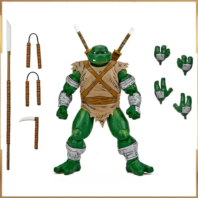 Original In Stock NECA 54372 Teenage Mutant Ninja Turtles Michelangelo The Wanderer Mirage Comics 7 Inch Action Figure Model