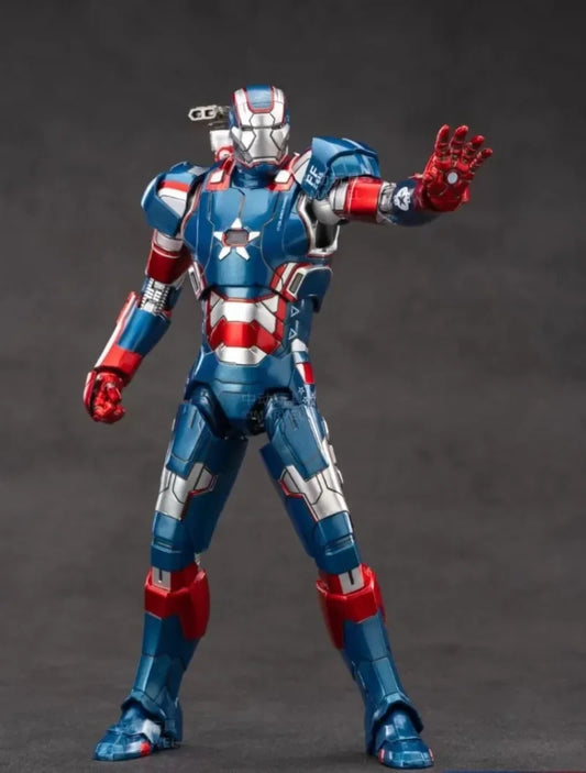 Hot Toys Marvel Iron Man Anime Iron Patriot Action Figures Collection Model Desk Decoration Children Birthday Xmas Gifts