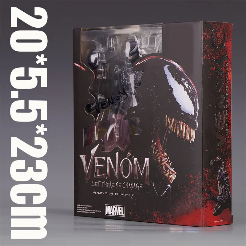 20cm Venom Symbiont Action Figure Joint Movable Toys Change Face Statue Model Doll Collectible For Toy Gift