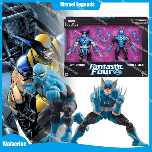 Original Marvel Legends Fantasitc Four Spiderman & Wolverine 2-pack Exclusive 6" Anime Action Figure Model Doll Kids Toy Gifts