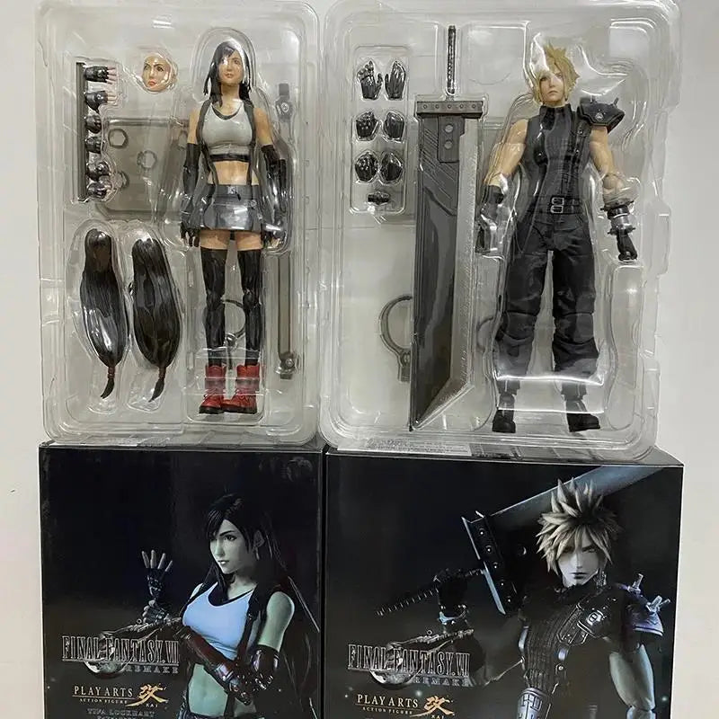 Play Arts Final Fantasy 7 VII Sephiroth Cloud Strife Tifa Lockhart Action Figure Remake Toys 25CM Joint Movable Doll Present