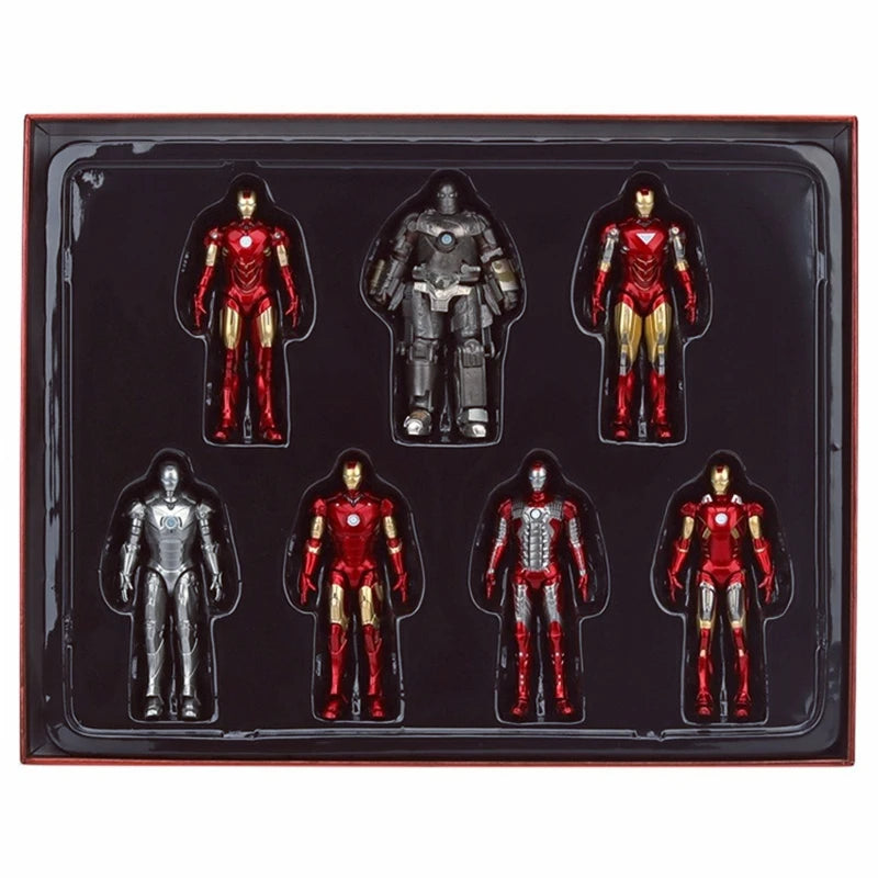 ZD New Iron Man Small Size Model Toys MK1-MK7 Series Exquisite Boxed Figure Collection Decoration Toy Gifts