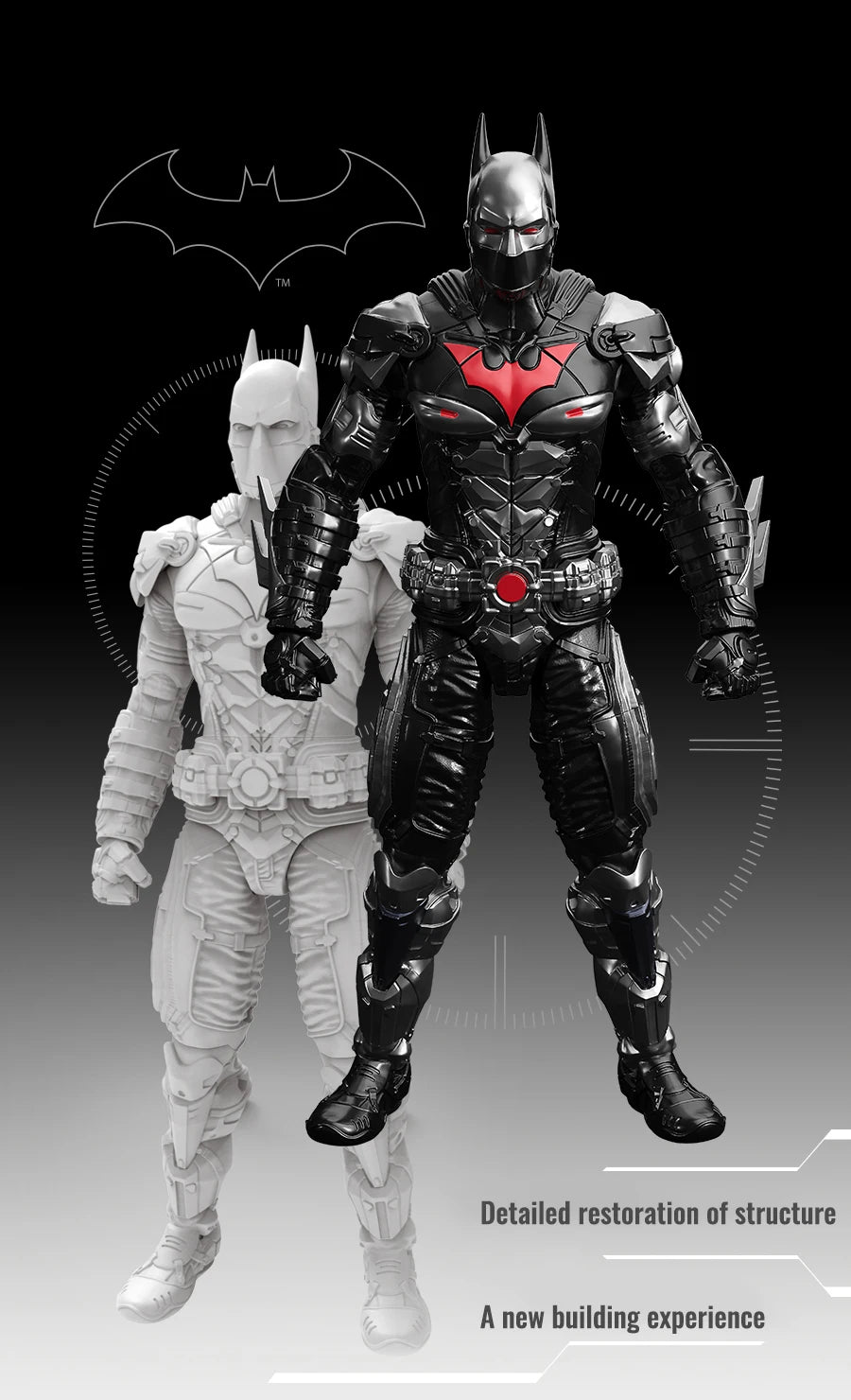 New F5  Batman Arkham Knight Deathstroke Red Hood Model Blind Box 7style 10cm  Action Figure DIY Toys Model Kids for Toys Gift