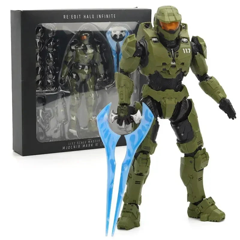 18cm Halo Infinite Master Chief Mjolnir Mk Vi 1/12 Scale 17.5cm 6" Action Figure Re:edit Gen.3 117 Ko's 1000 Model Doll Toys