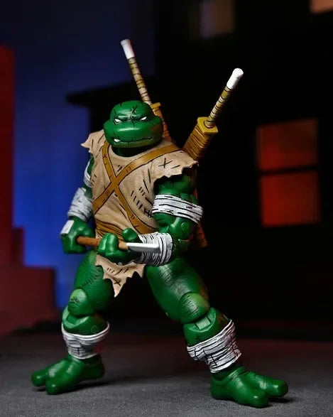 Original In Stock NECA 54372 Teenage Mutant Ninja Turtles Michelangelo The Wanderer Mirage Comics 7 Inch Action Figure Model