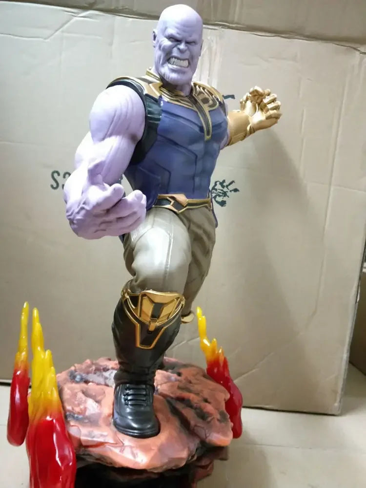 Large Size 1/4 60cm Superhero Green giant Green man Hulk Thanos figure Resin Statue Collection model Home Decoration adult gift