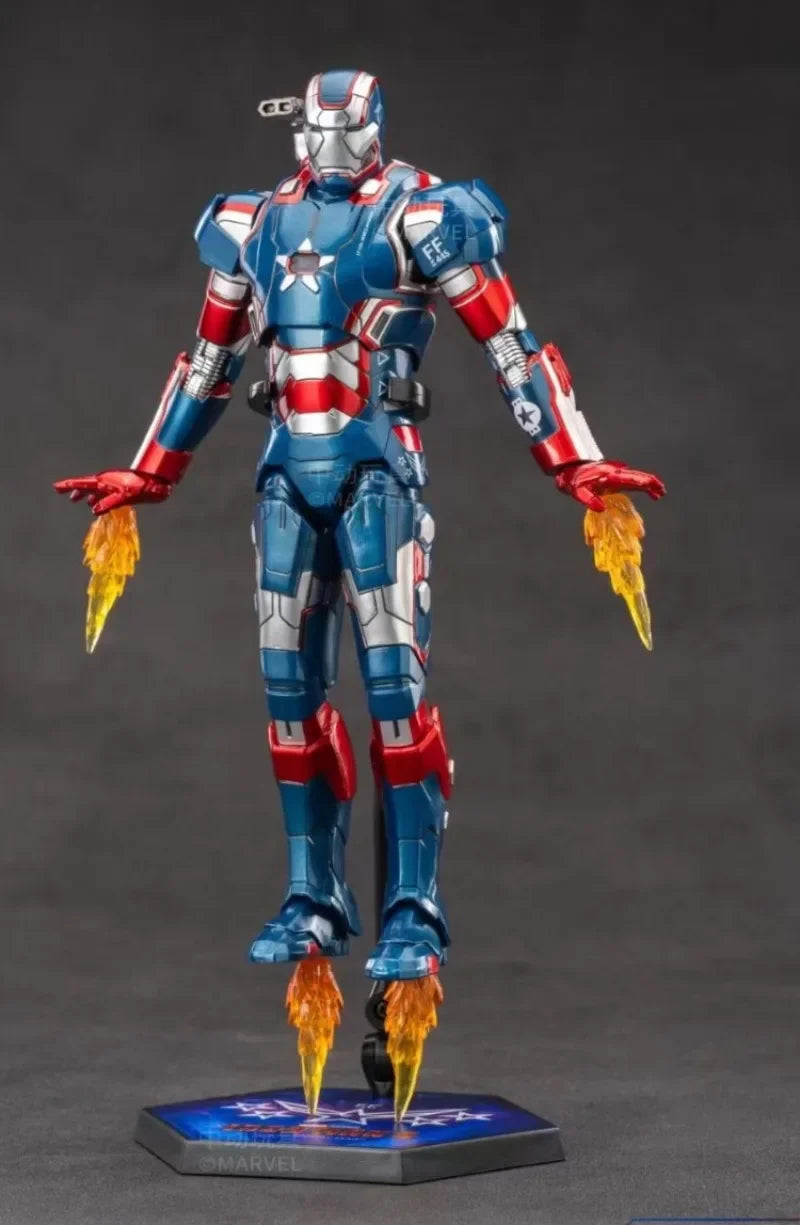 Hot Toys Marvel Iron Man Anime Iron Patriot Action Figures Collection Model Desk Decoration Children Birthday Xmas Gifts