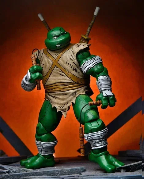 Original In Stock NECA 54372 Teenage Mutant Ninja Turtles Michelangelo The Wanderer Mirage Comics 7 Inch Action Figure Model