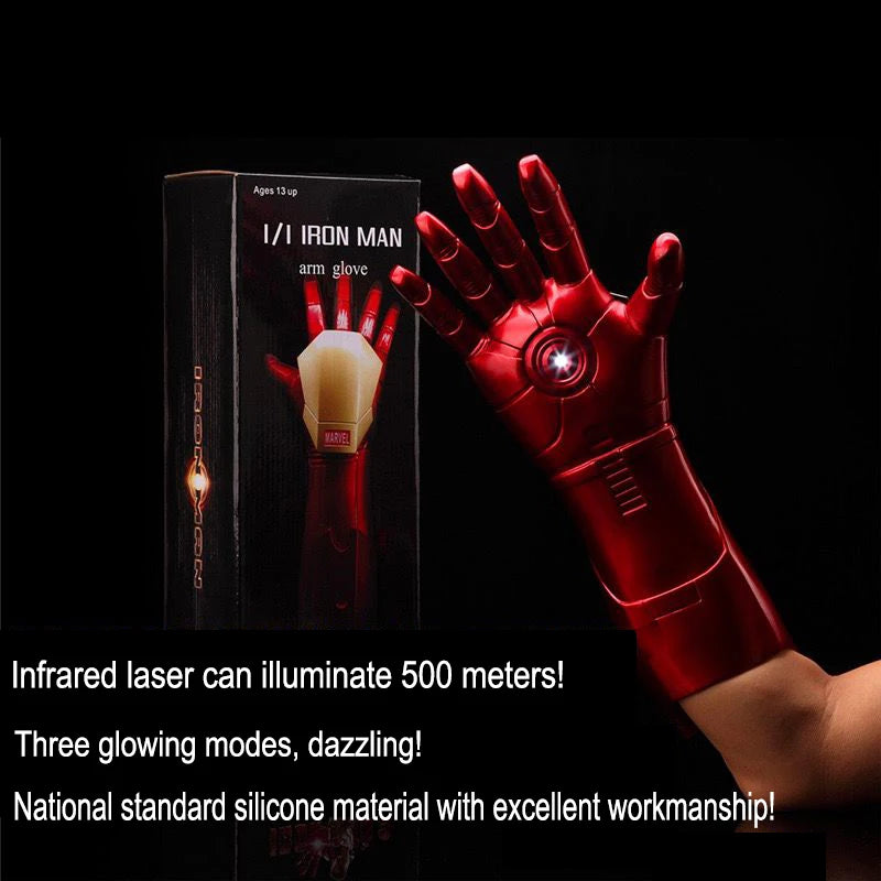 Hot Iron Man Helmet Cosplay 1:1 Light Led Wearable Mask Gloves Glowing Eyes Adult Child PVC Action Figure Toys Birthday Gifts