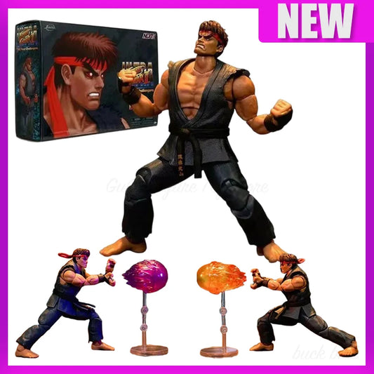 New Jada Street Fighter Figures Hoshi Ryu Action Figure Evil Ryu Figurine Pvc Movable Gk Statue Collection Model Room Toy Gifts