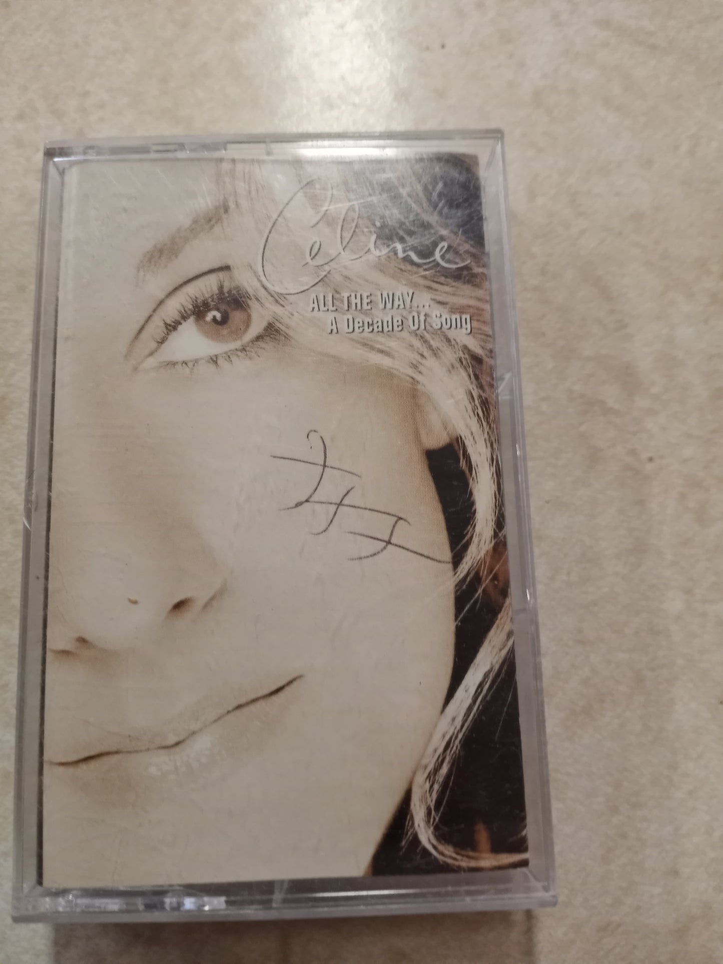 Celine Dion, All The Way, A decade of Song, Music Cassette Tape, Used