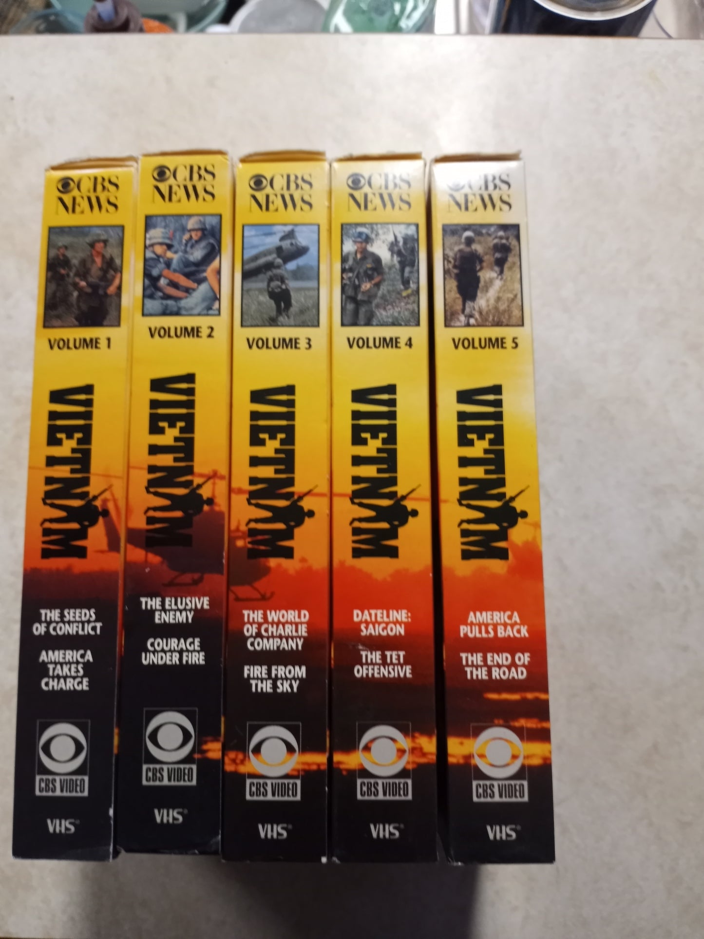 CBS, Vietnam, 5 Volume Set, VHS Documentary, Used