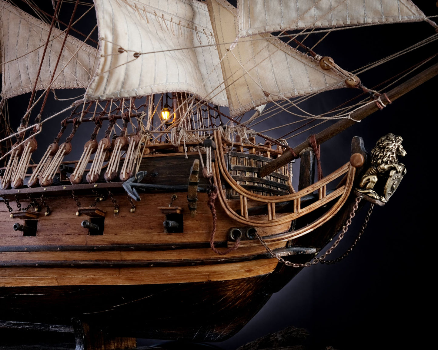 Black Pearl Pirate ship , Handmade Scale Model Ship