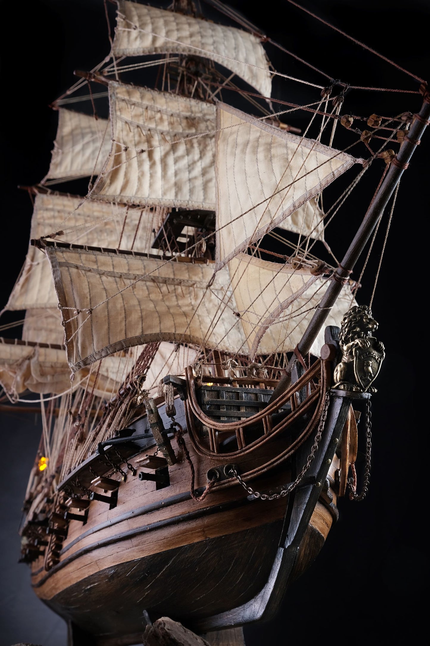 Black Pearl Pirate ship , Handmade Scale Model Ship