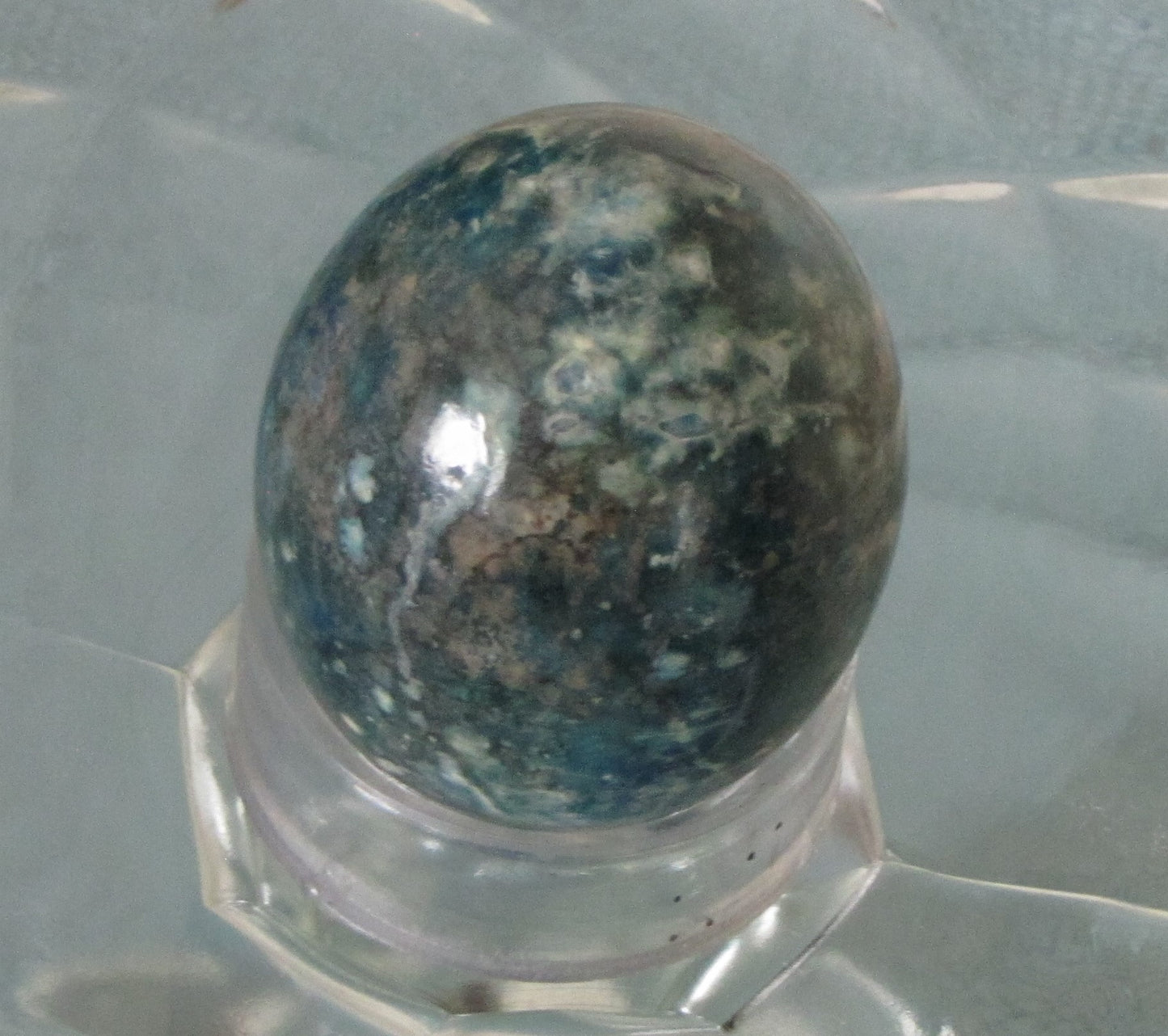 Blue Apatite Jasper Egg