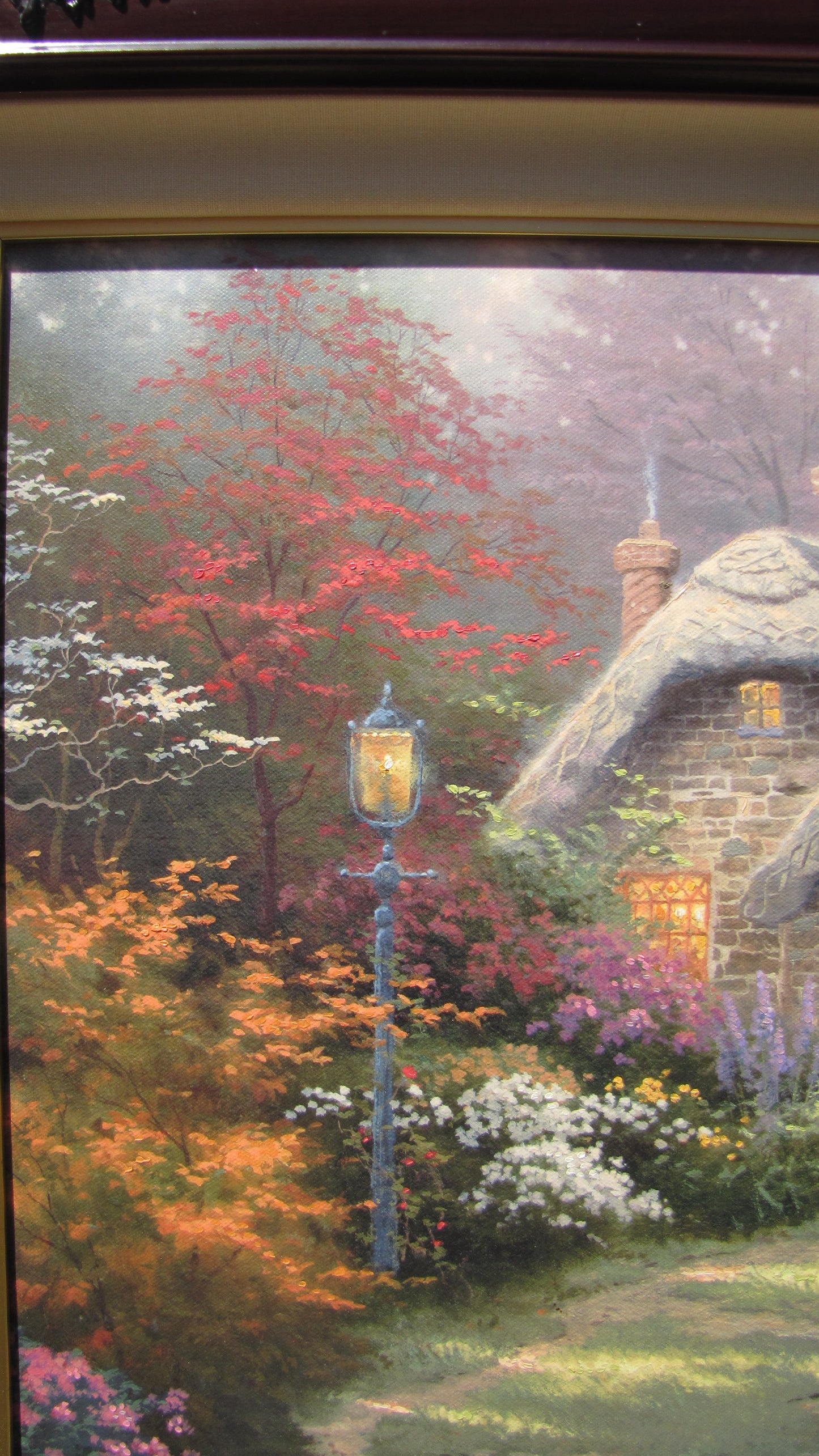 24" x 30" Thomas Kinkade Painting:  Everett's Cottage with Frame