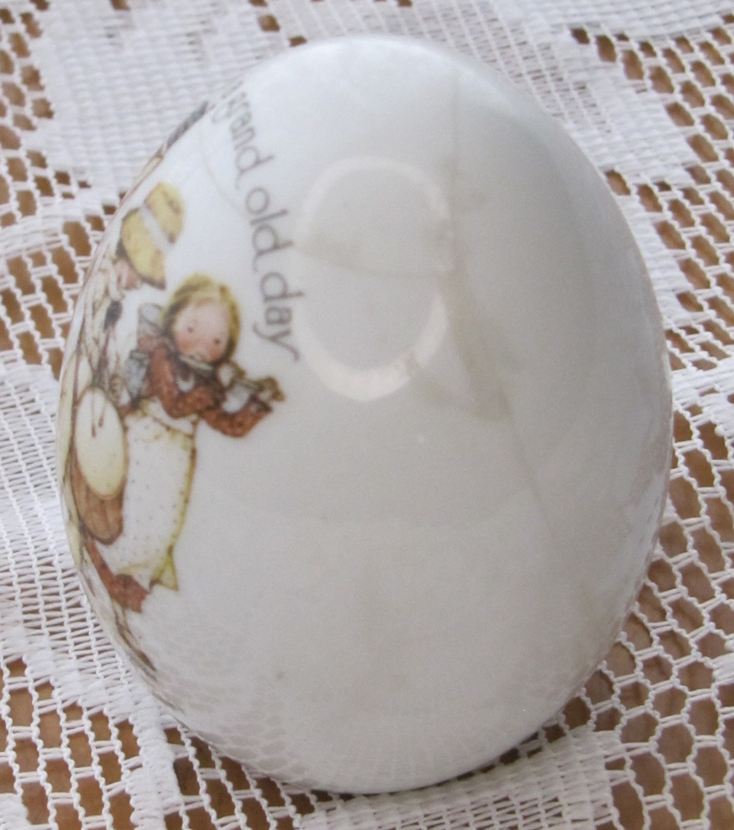 Vintage Ceramic Egg:  Holly Hobbie 70's Collection