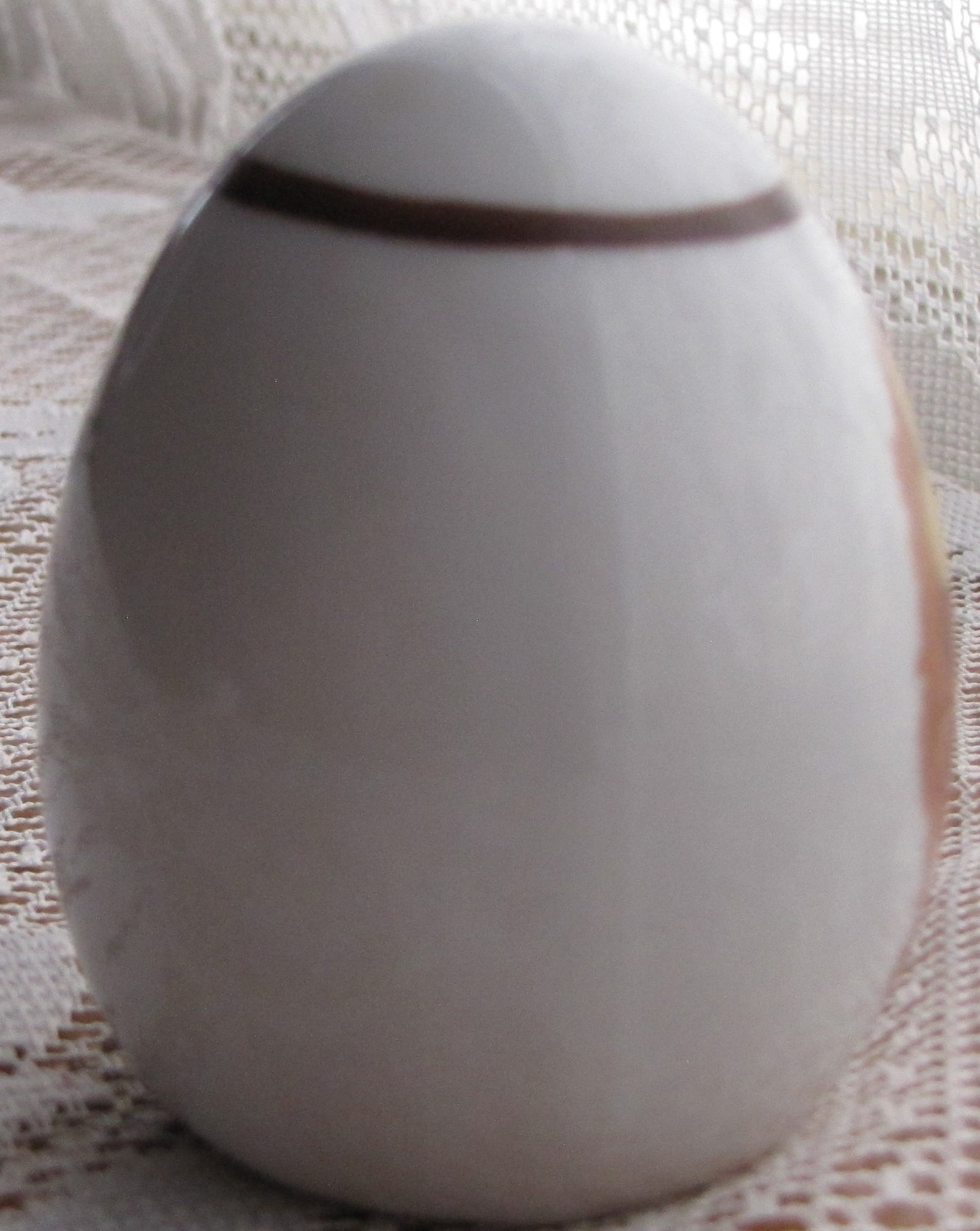 Vintage 70's Porcelain Egg; The Razamataz (1920's Couple Figurine) "I'll Drink to That"